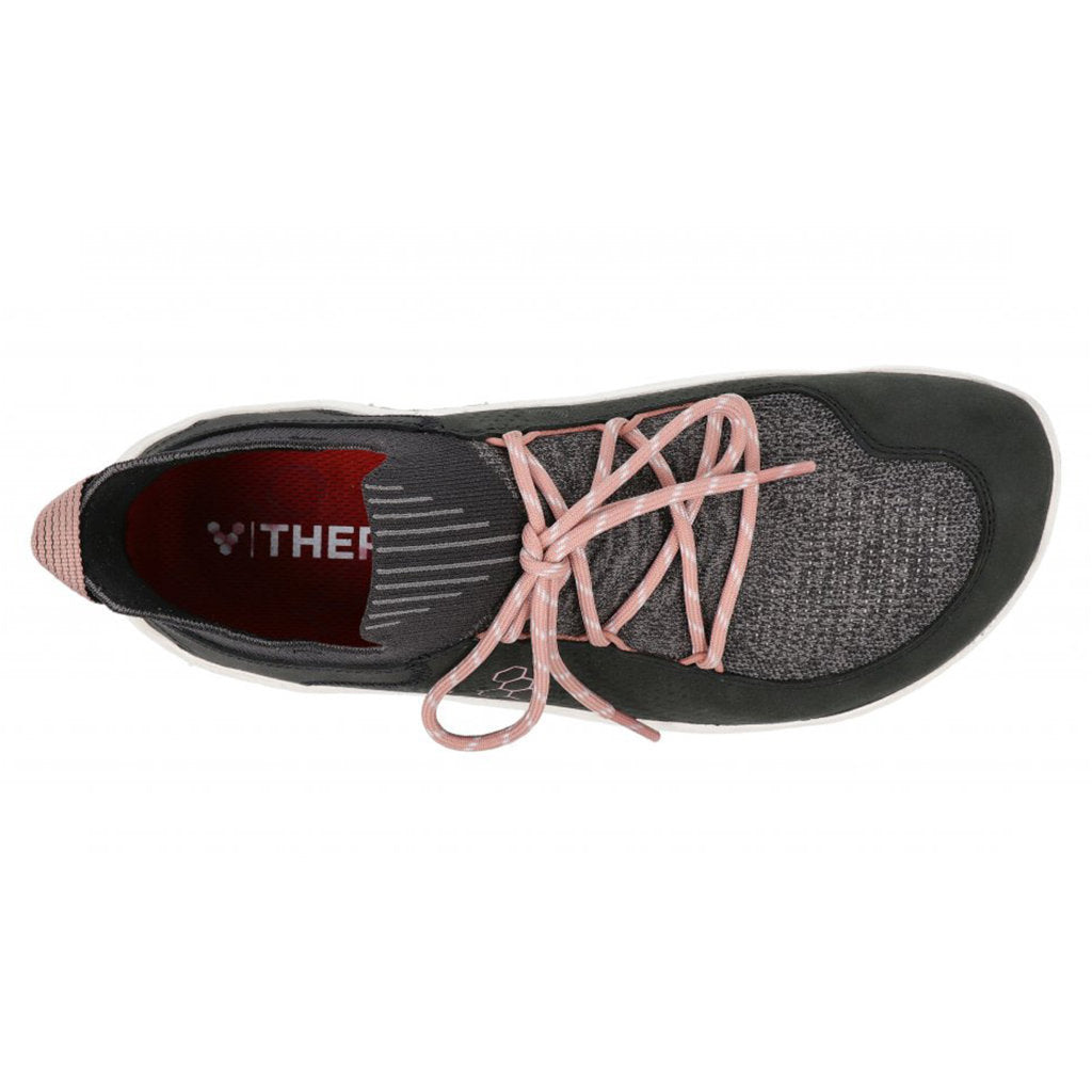 Vivobarefoot Tracker Decon Low FG2 Leather Textile Womens Trainers#color_obsidian misty rose