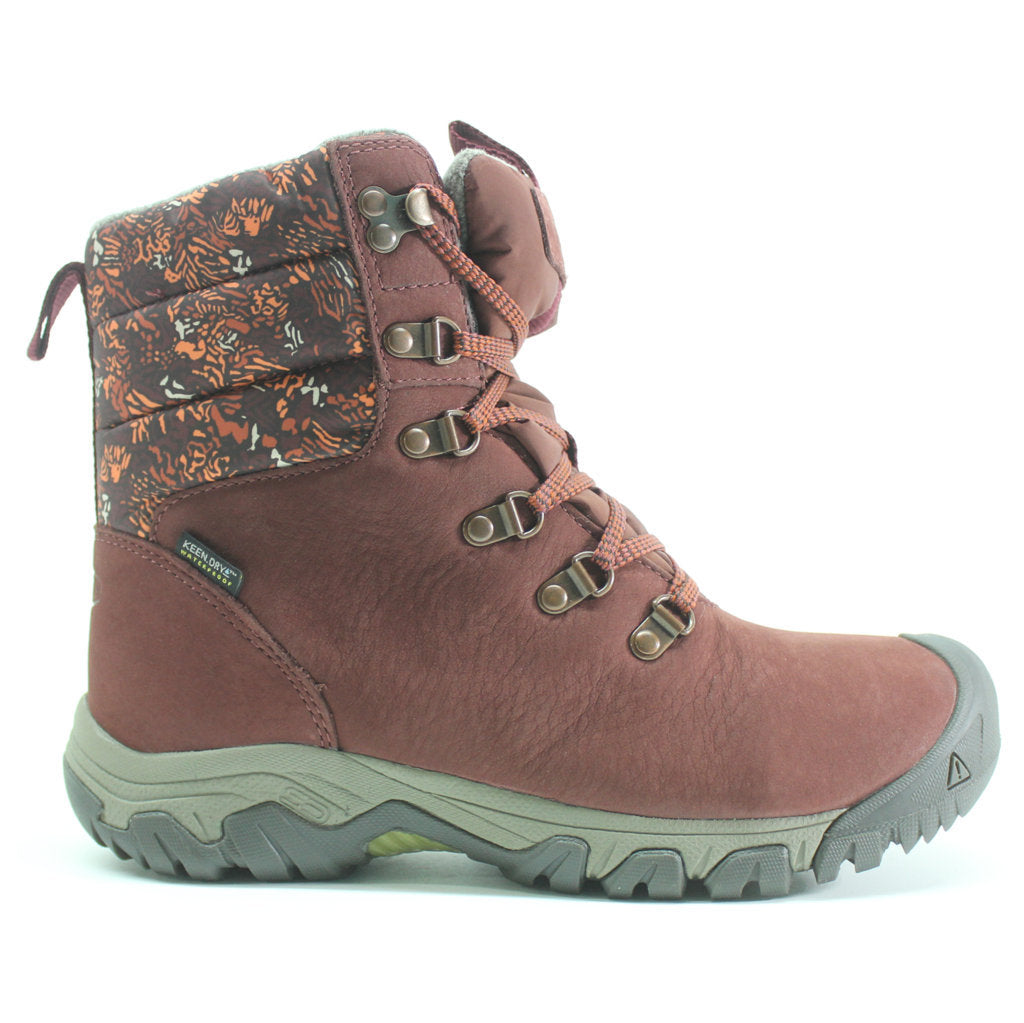 Keen Greta Leather Textile Insulated Women's Winter Hiking Boots#color_baked clay