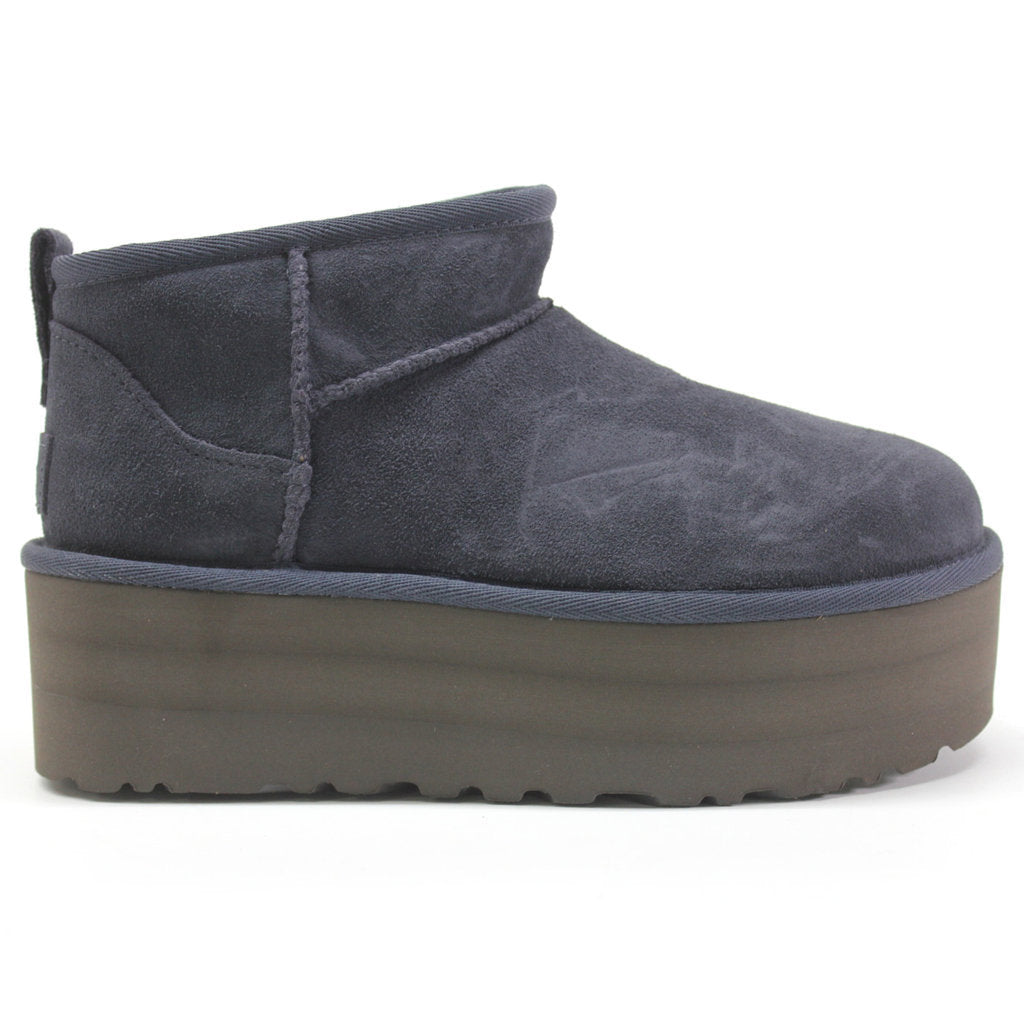 Ugg Classic Ultra Mini Platform Suede Womens Boots#color_eve blue