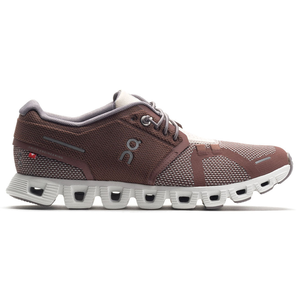 On Running Cloud 5 Combo Textile Women's Low-Top Trainers#color_rust ice