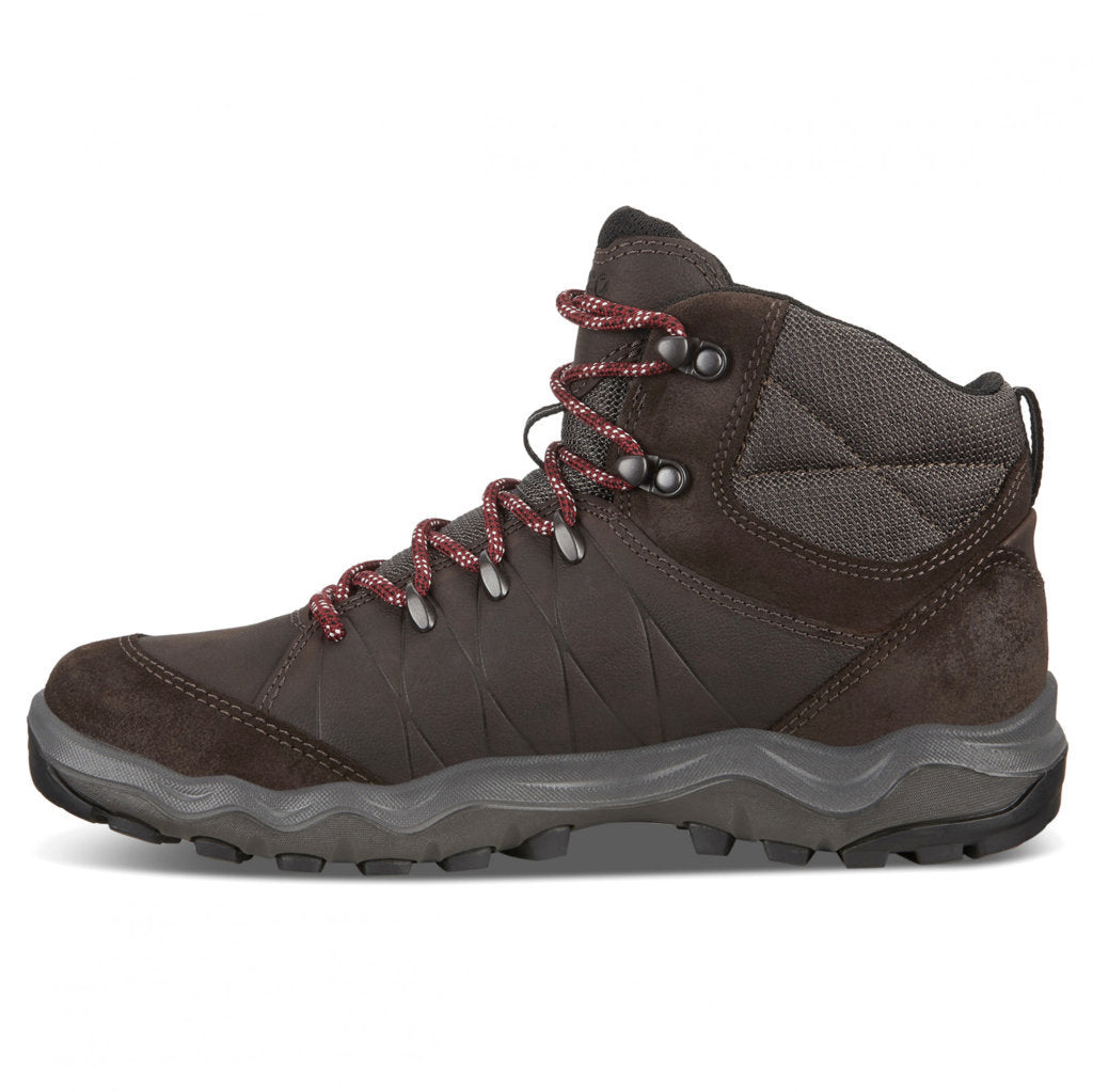 Ecco Ulterra GTX Leather Textile Mens Boots#color_licorice coffee