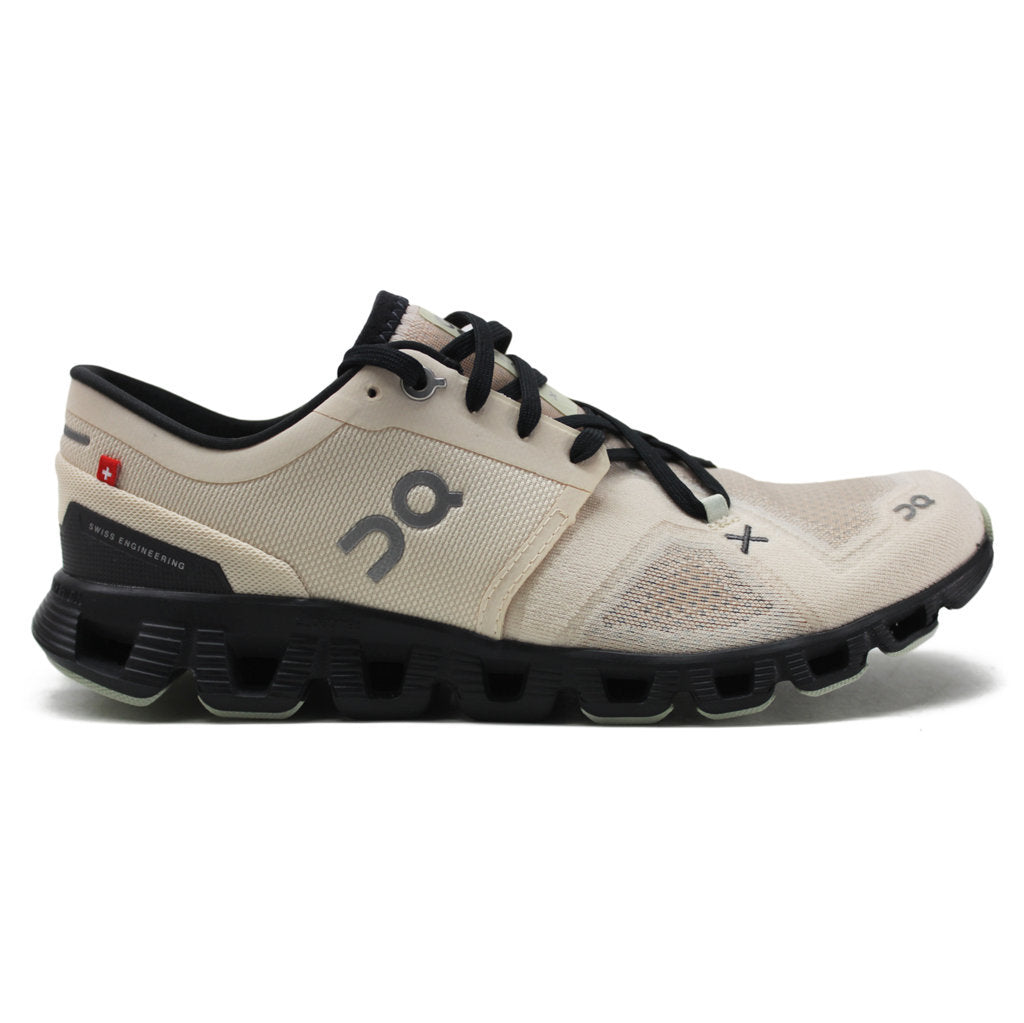 On Running Cloud X 3 Textile Women's Low-Top Trainers#color_fawn magnet