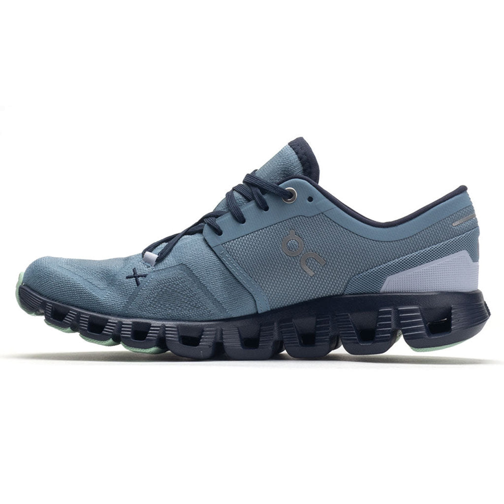 On Running Cloud X 3 Textile Women's Low-Top Trainers#color_wash ink