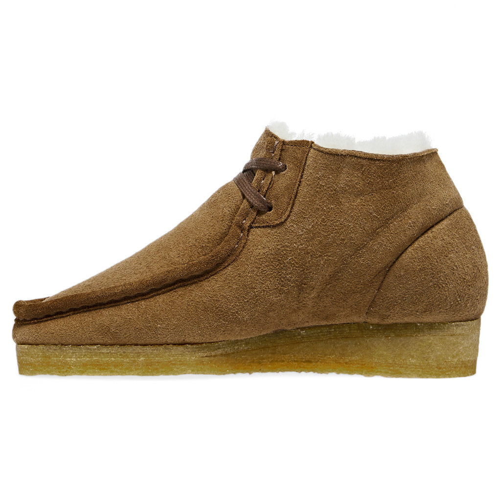 Clarks Originals Wallabee Suede Leather Women's Boots#color_tan