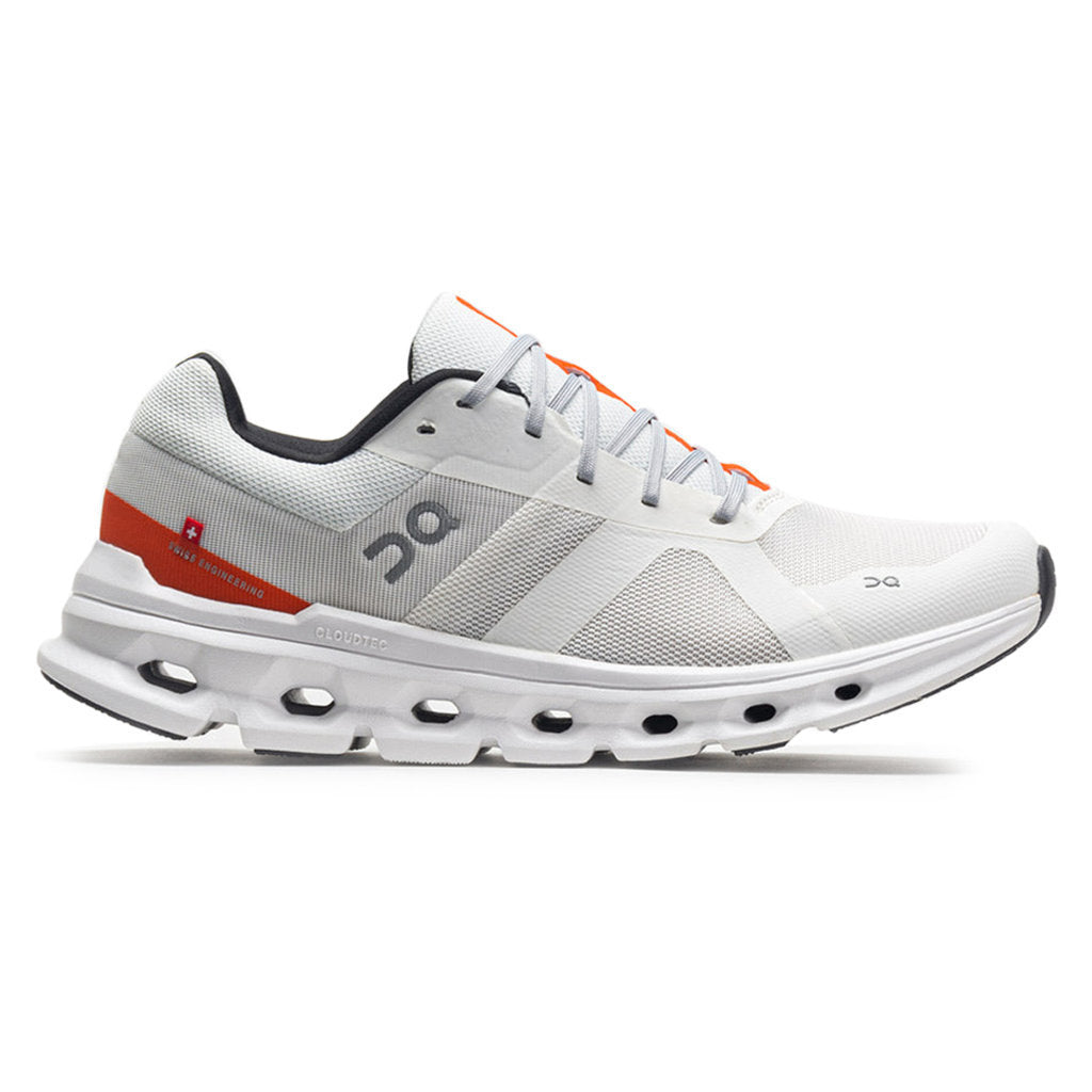 On Running Cloudrunner Textile Men's Low-Top Trainers#color_undyed white flame white