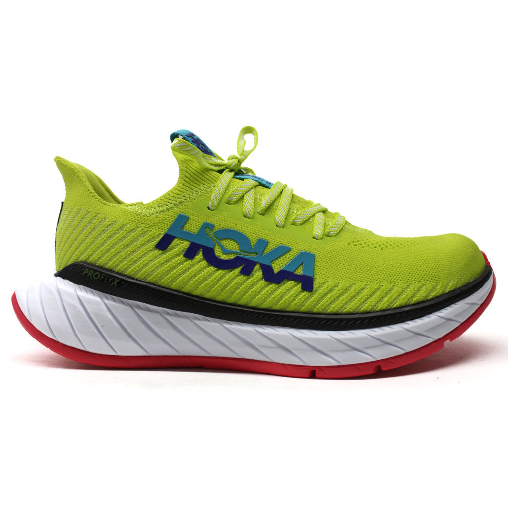 Hoka One One Carbon X 3 Textile Women's Low-Top Road Running Trainers#color_evening primrose scuba blue