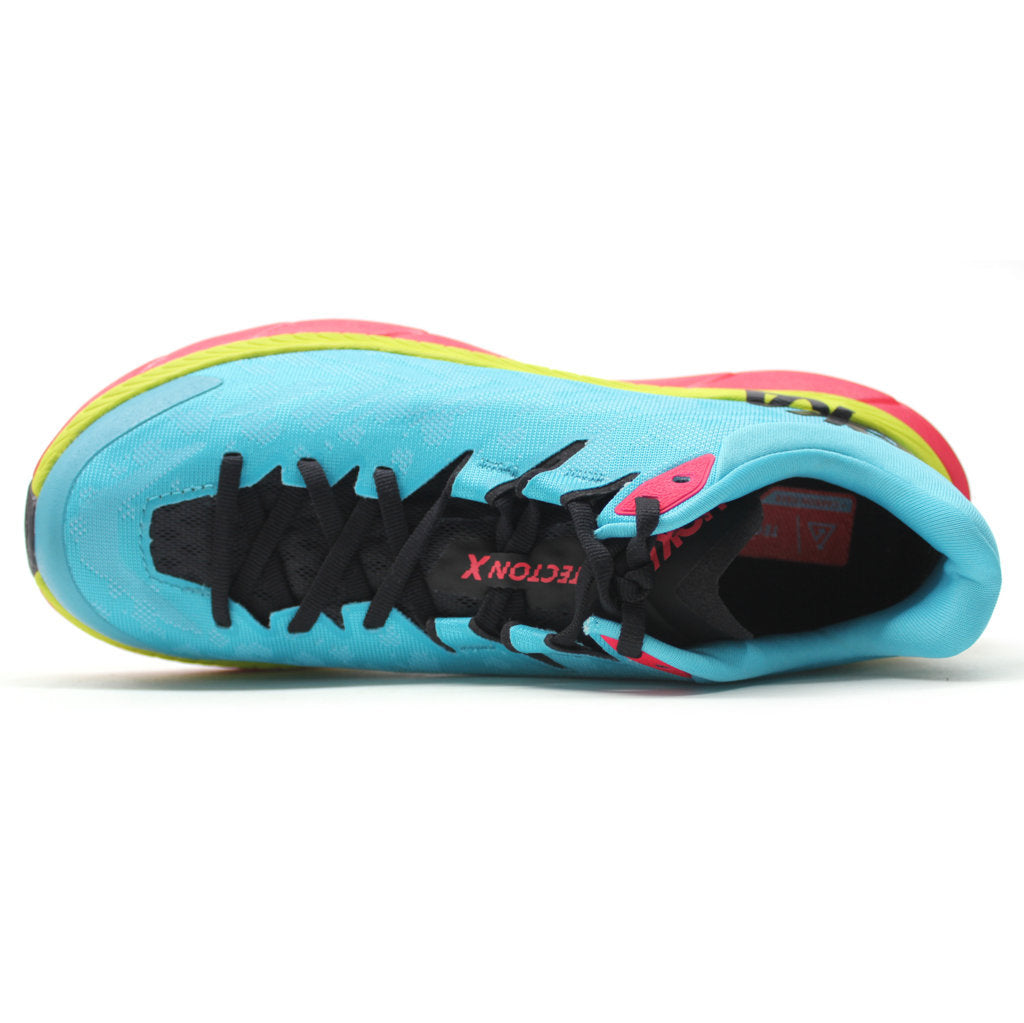 Hoka One One Tecton X Mesh Women's Low-Top Trail Trainers#color_scuba blue diva pink