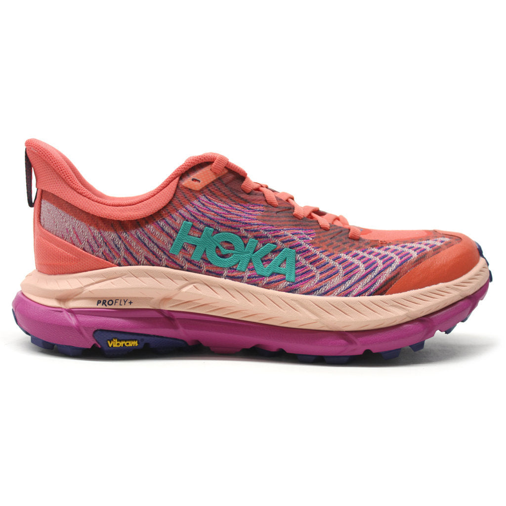 Hoka One One Mafate Speed 4 Textile Synthetic Womens Trainers#color_camellia peach parfait