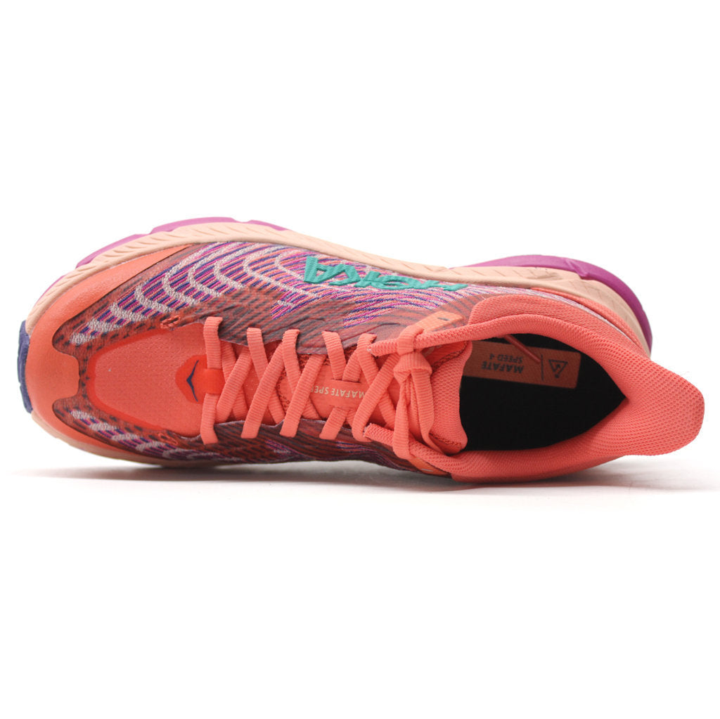 Hoka One One Mafate Speed 4 Textile Synthetic Womens Trainers#color_camellia peach parfait