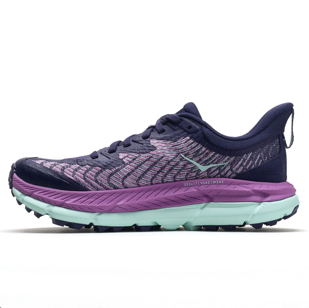 Hoka One One Mafate Speed 4 Textile Synthetic Womens Trainers#color_night sky orchid flower