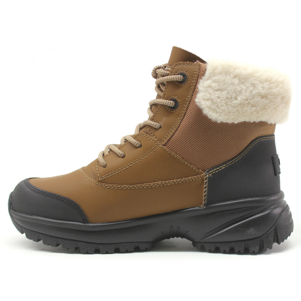 UGG Yose Fluff V2 Waterproof Leather Women's Winter Boots#color_chestnut