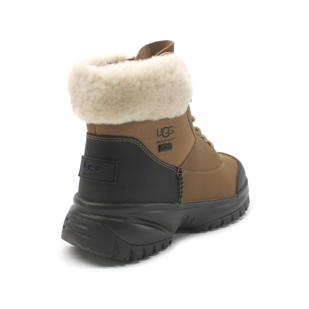 UGG Yose Fluff V2 Waterproof Leather Women's Winter Boots#color_chestnut