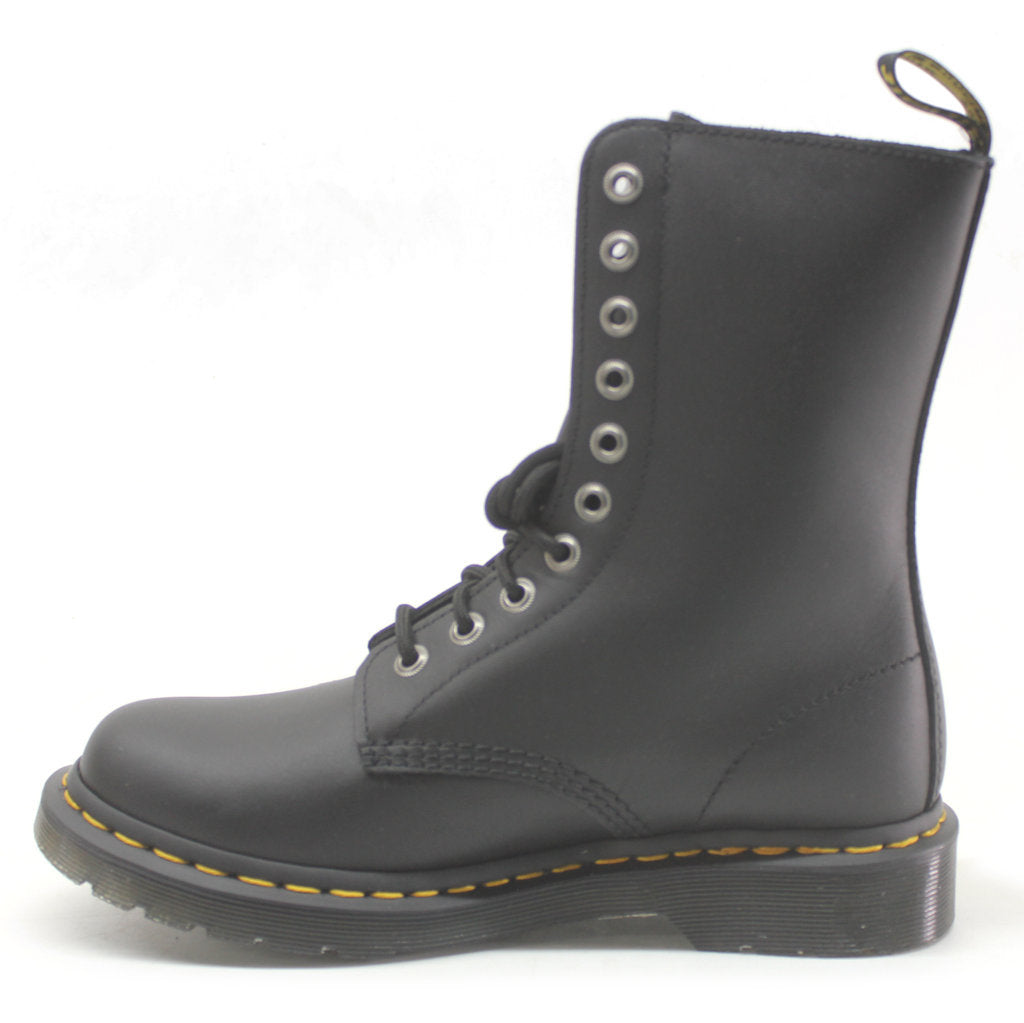 Dr. Martens 1490 Floral Smooth Leather Women's Mid-Calf Boots#color_black