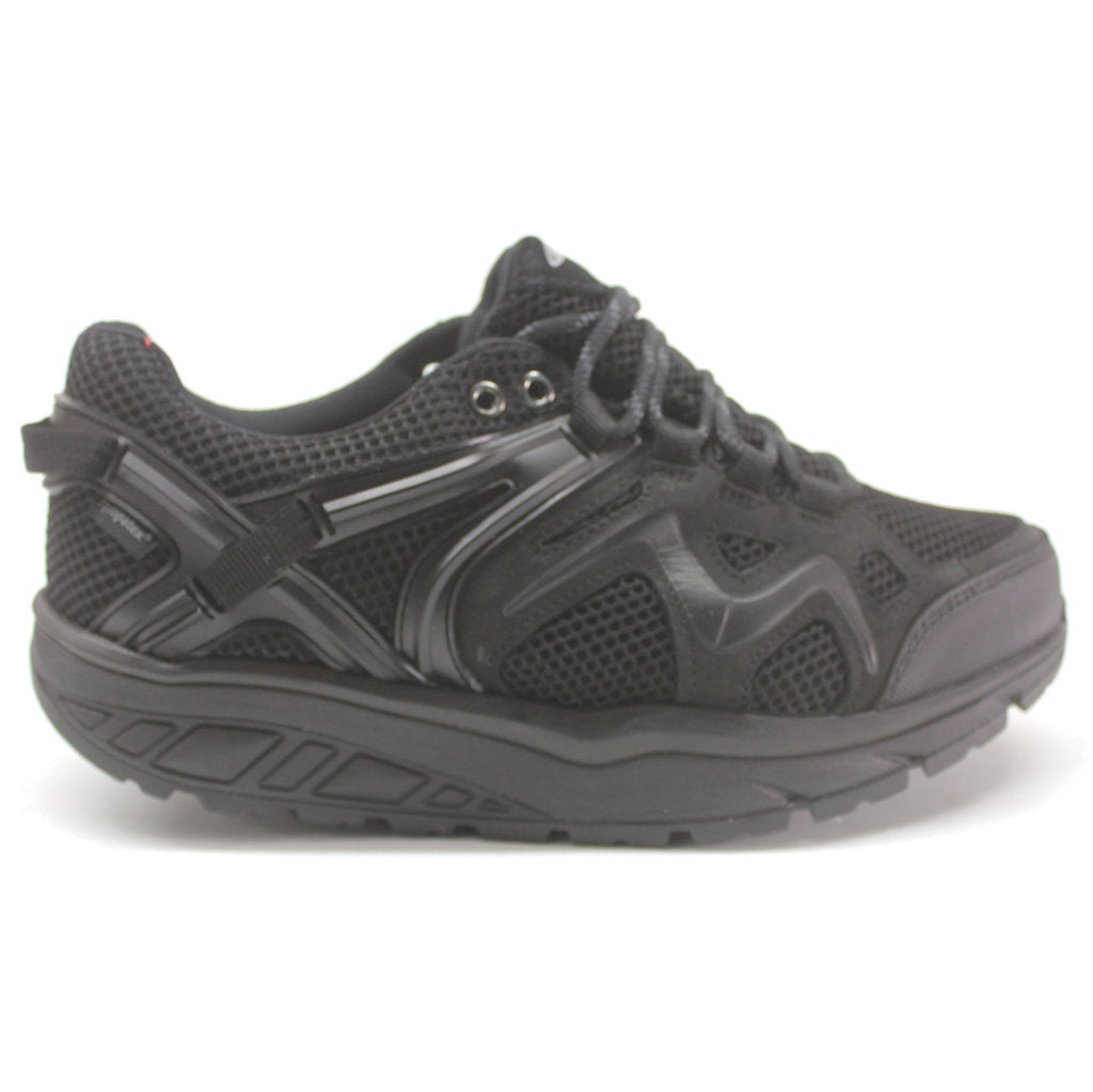 MBT Himaya 18 SYM Nubuck Leather & Mesh Women's Low-Top Trainers#color_black