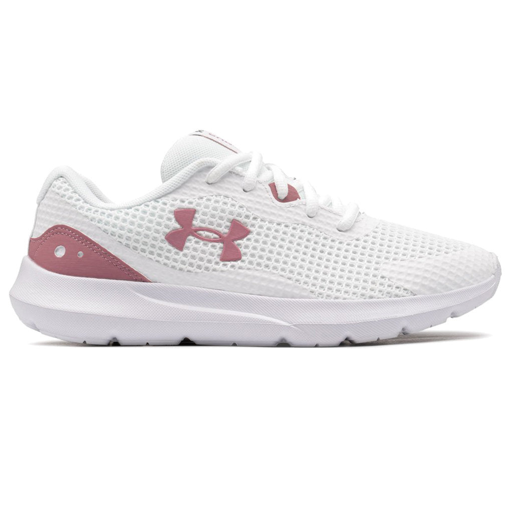 Under Armour Surge 3 Synthetic Textile Women's Low-Top Trainers#color_white pink