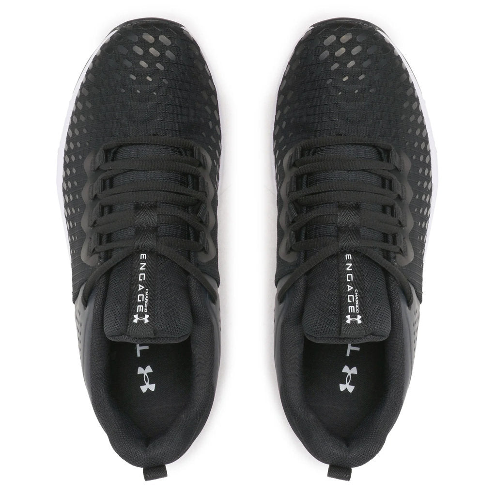 Under Armour Charged Engage 2 Synthetic Textile Men's Low-Top Trainers#color_black white