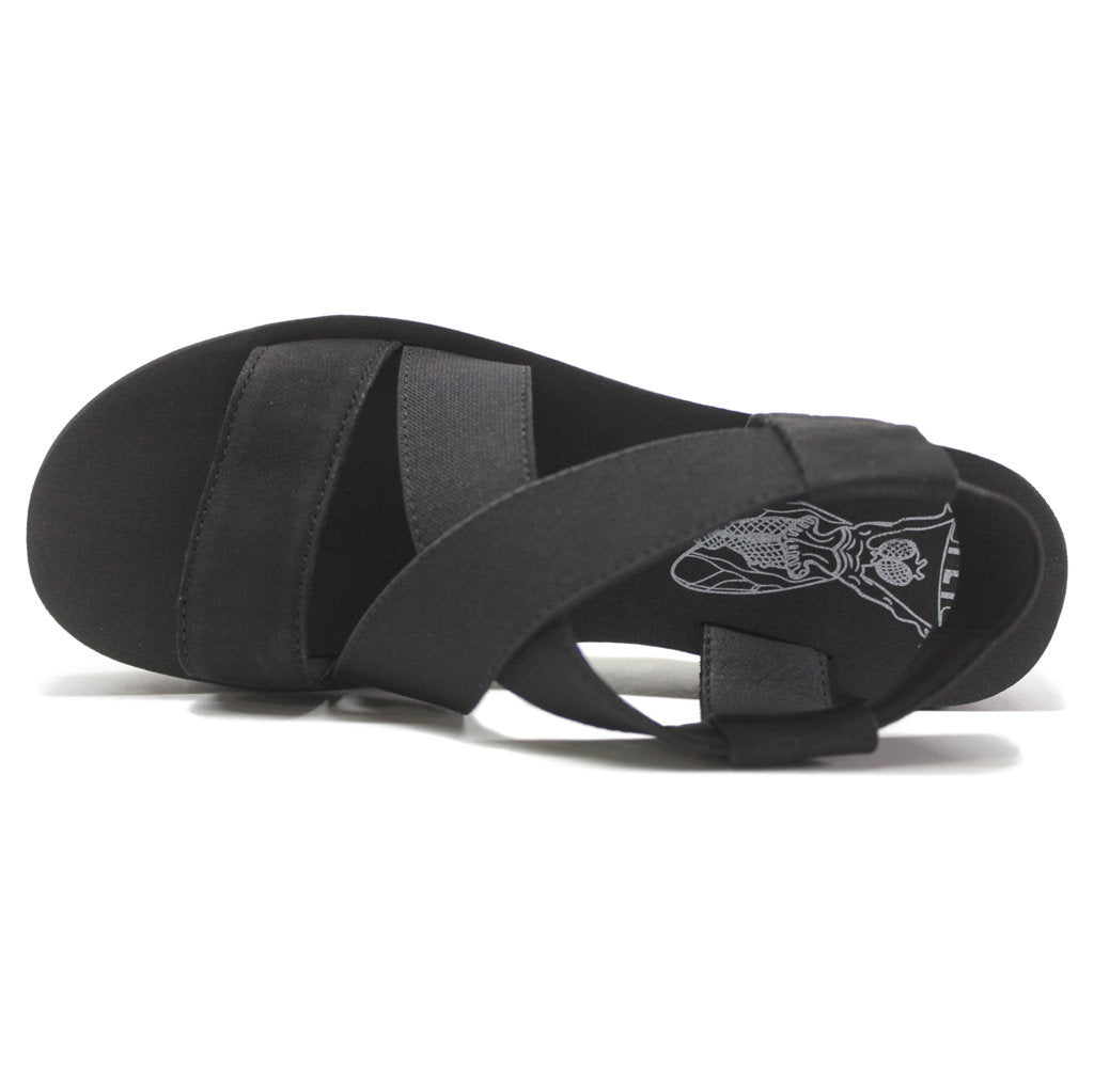 Fly London YABI922FLY Leather Womens Sandals#color_black black