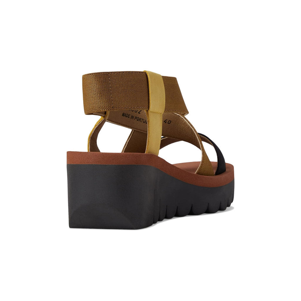 Fly London YABI922FLY Leather Womens Sandals#color_yellow camel brick