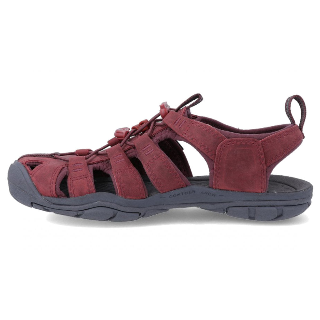 Keen Clearwater CNX Women's Waterproof Sandals#color_wine red dahlia