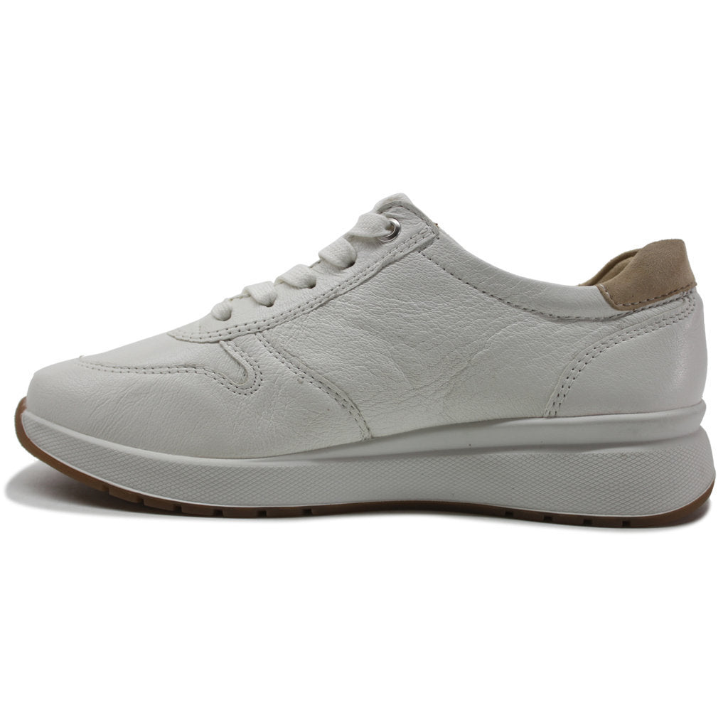 Fidelio Heaven Leather Women's Low-top Zip & Lace Shoes#color_white