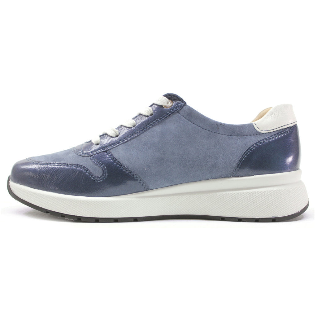 Fidelio Heaven Leather Women's Low-top Zip & Lace Shoes#color_blue haze