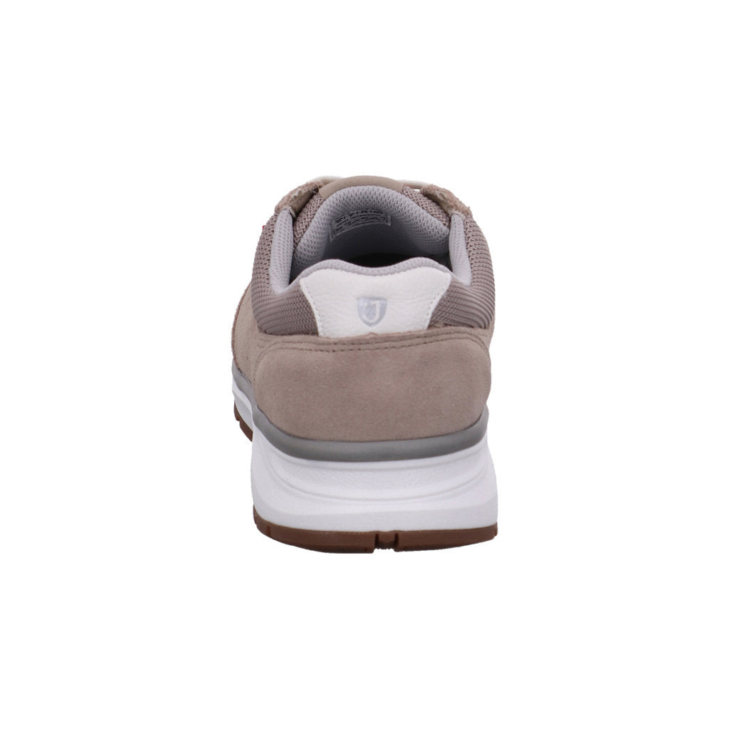 Joya Dynamo Classic Velour Leather Women's Wide Trainers#color_beige