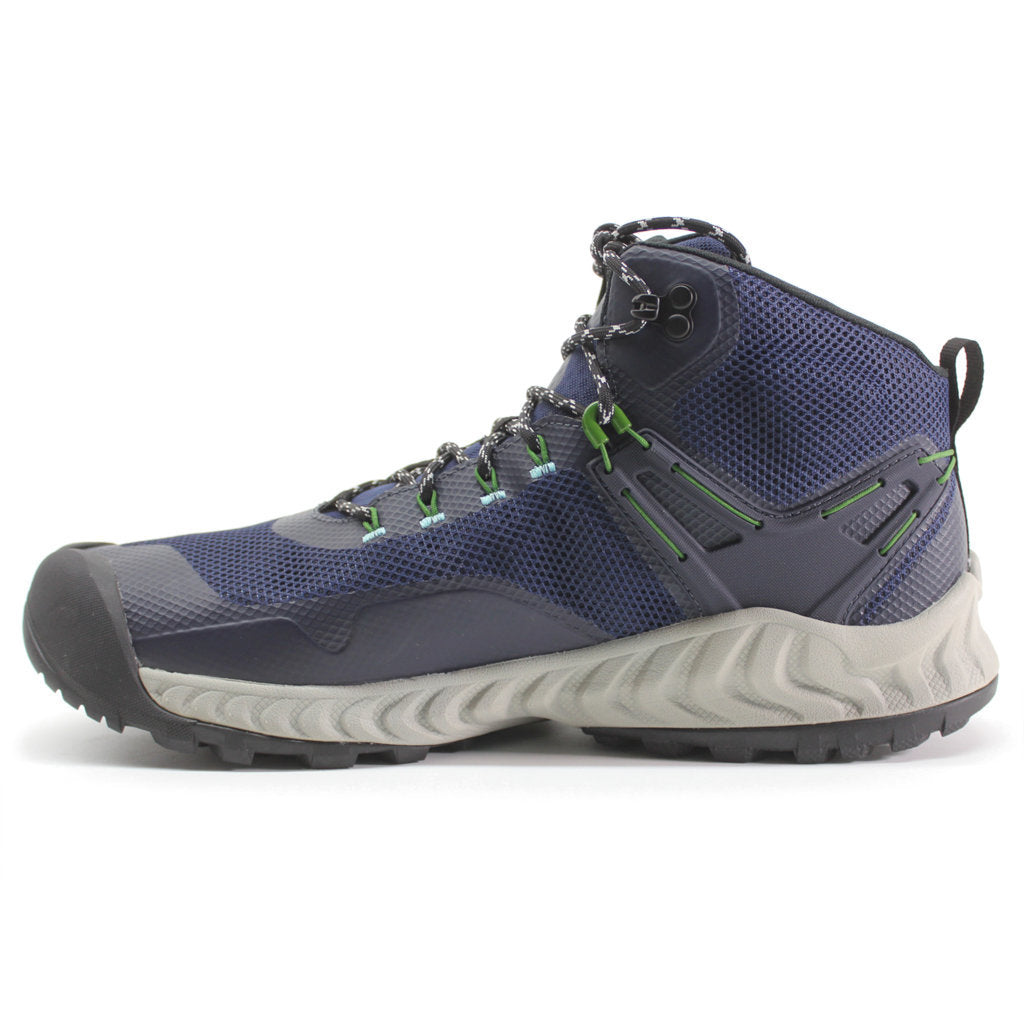 Keen NXIS EVO Mid Mesh Men's Lightweight Waterproof Hiking Trainers#color_naval academy ipanema