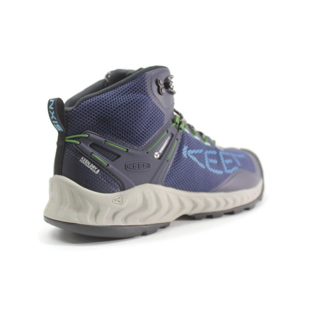 Keen NXIS EVO Mid Mesh Men's Lightweight Waterproof Hiking Trainers#color_naval academy ipanema