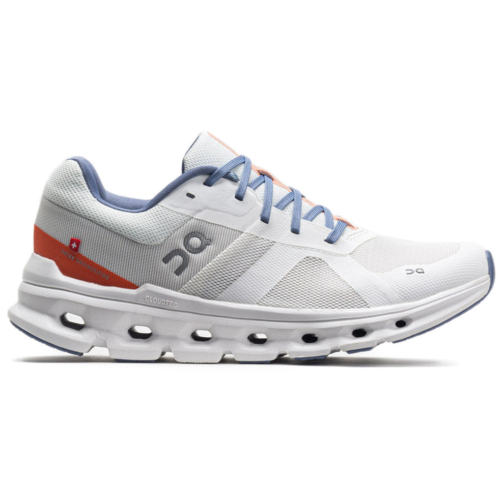 On Cloudrunner Textile Women's Running Shoes#color_undyed white flame