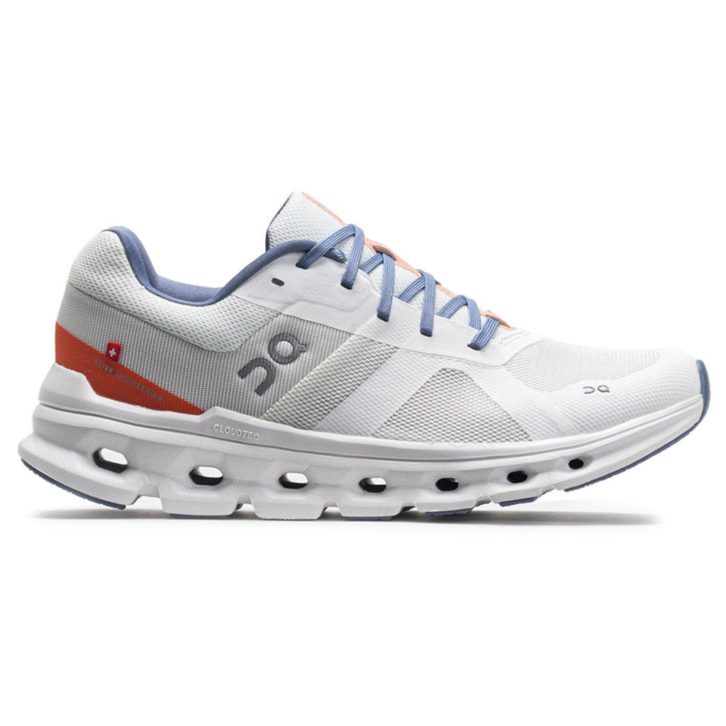 On Cloudrunner Textile Women's Running Shoes#color_undyed white flame white