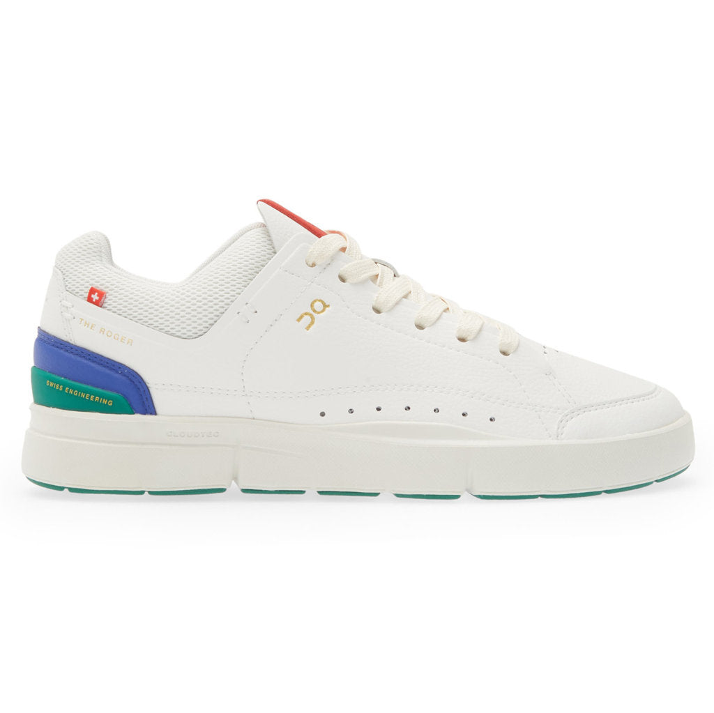 On Running The Roger Centre Court Synthetic Leather Women's Low-Top Trainers#color_white emerald