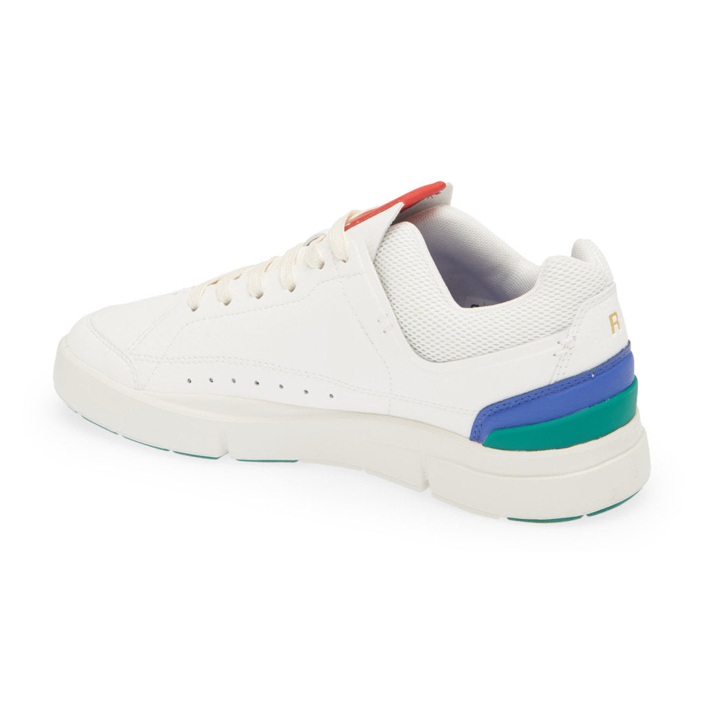 On Running The Roger Centre Court Synthetic Leather Women's Low-Top Trainers#color_white emerald