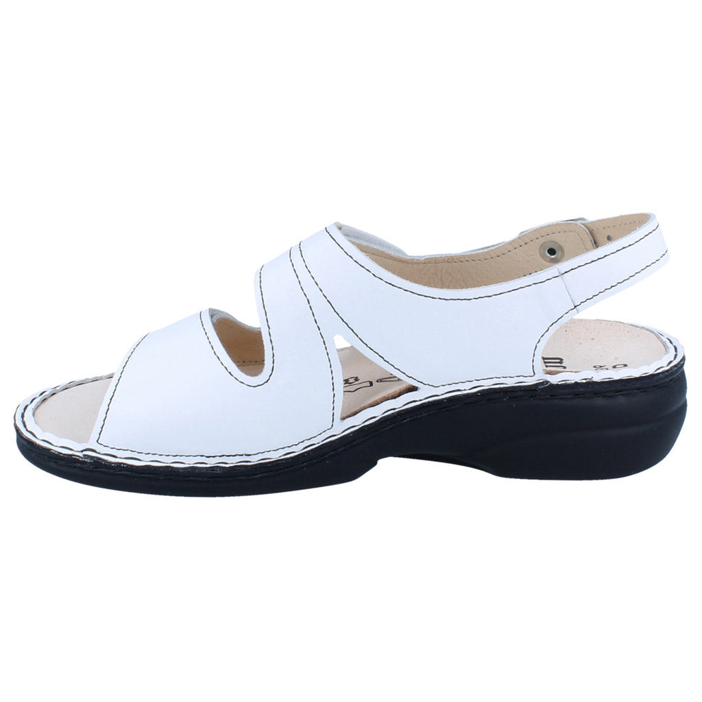 Finn Comfort Milos Smooth Leather Women's Sandals#color_white