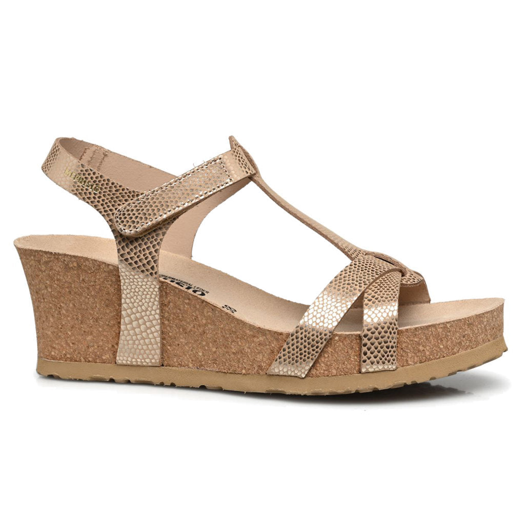 Mephisto Liviane Metallic Leather Womens Sandals#color_light sand