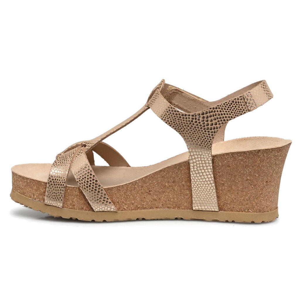 Mephisto Liviane Metallic Leather Womens Sandals#color_light sand