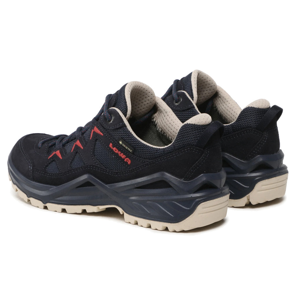 Lowa Sirkos Evo GTX Lo Suede Textile Women's Shoes#color_navy redwood