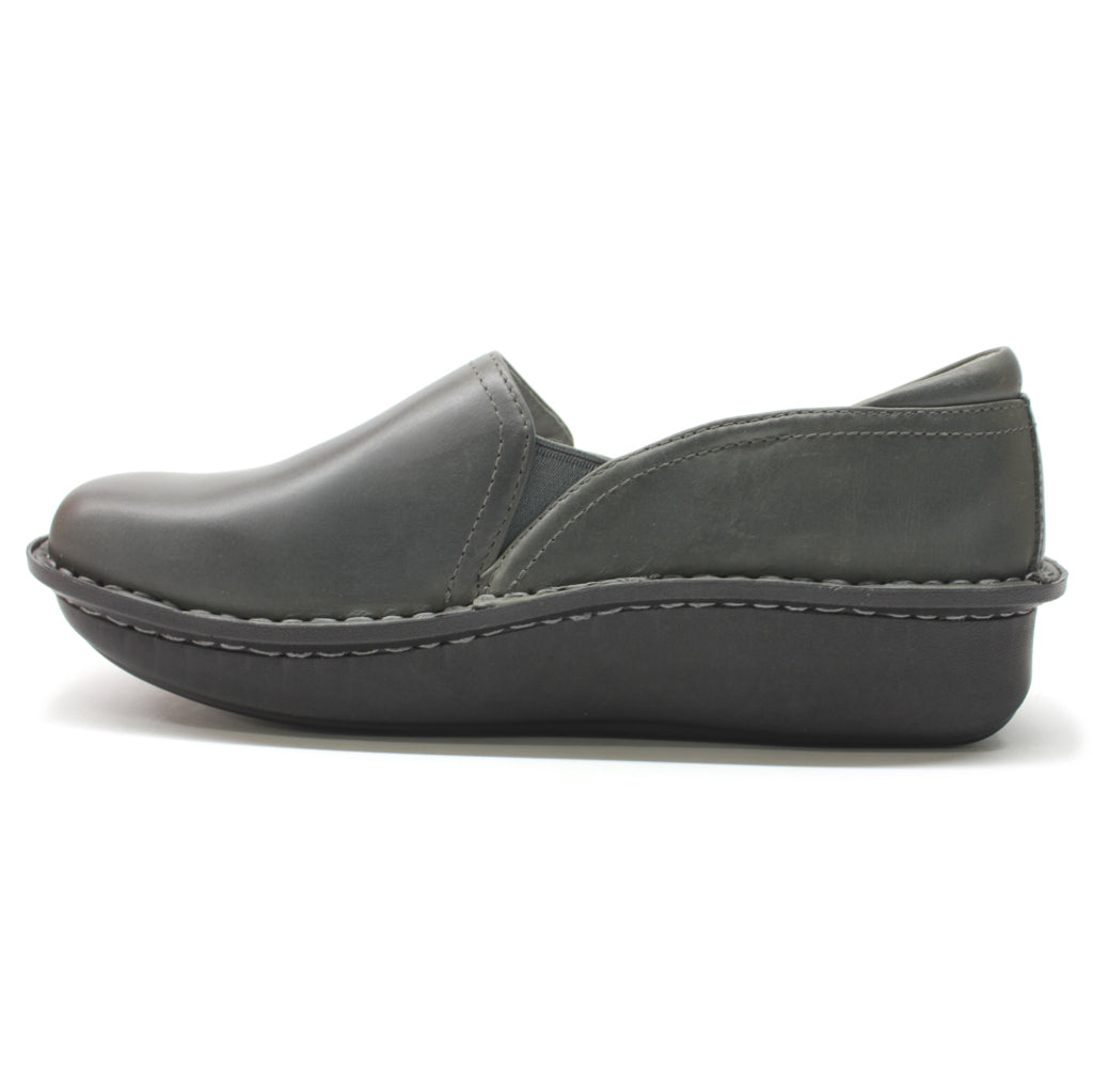 Alegria Debra Leather Women's Slip-on Shoes#color_oiled ash