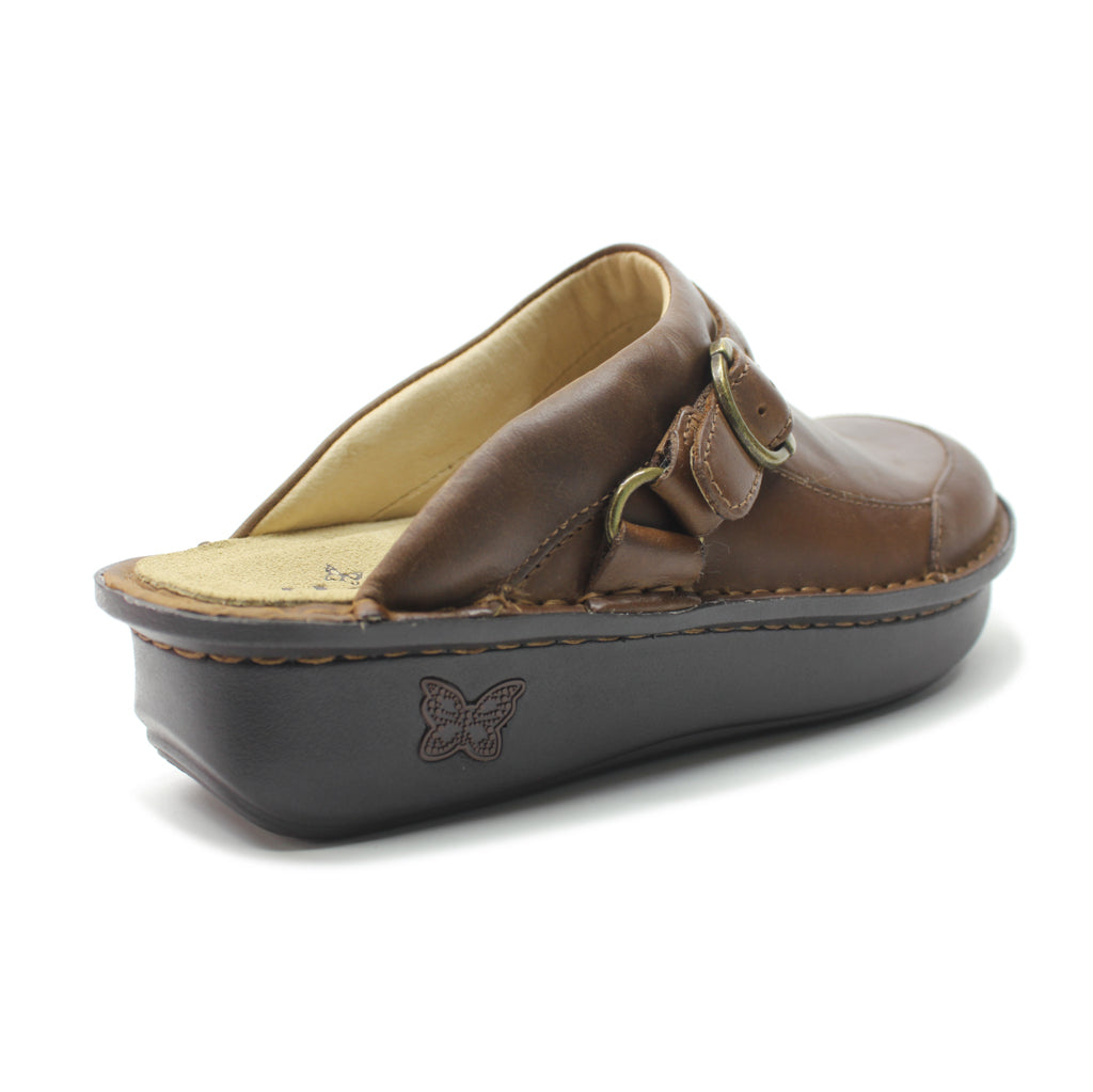 Alegria Seville Clogs Leather Women's Slip-on Shoes#color_oiled brown