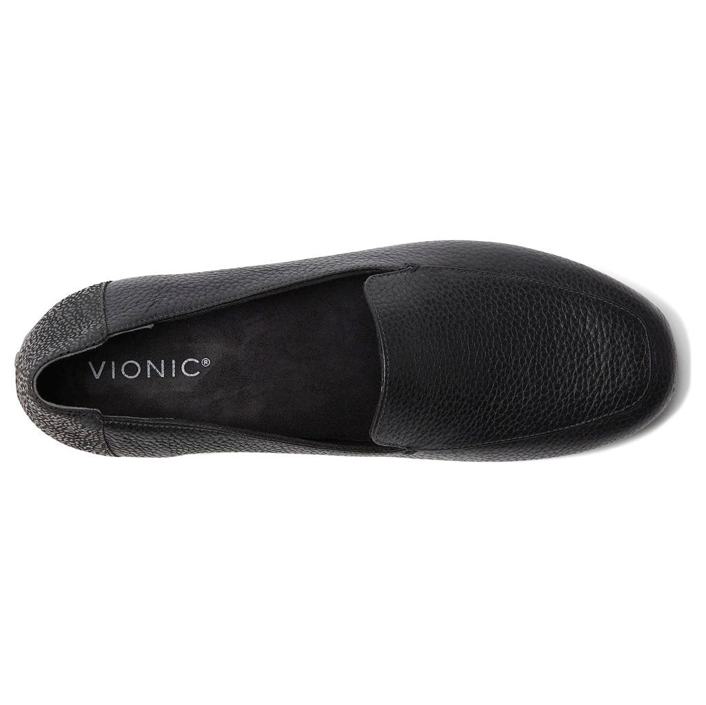 Vionic Elora Leather Women's Slip-on Shoes#color_black