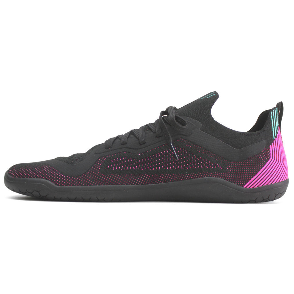 Vivobarefoot Primus Lite Knit Textile Synthetic Mens Trainers#color_obsidian vibrant pink