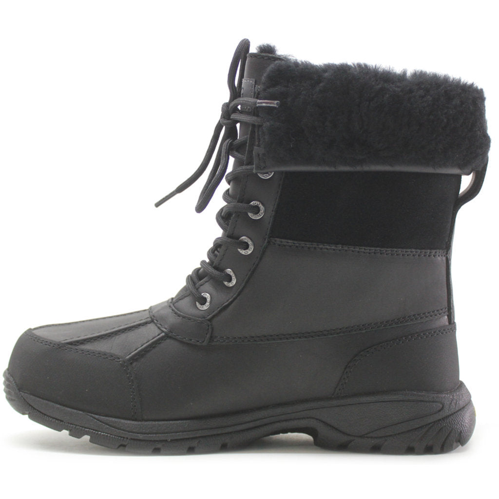 Ugg Butte Leather Synthetic Mens Boots#color_black