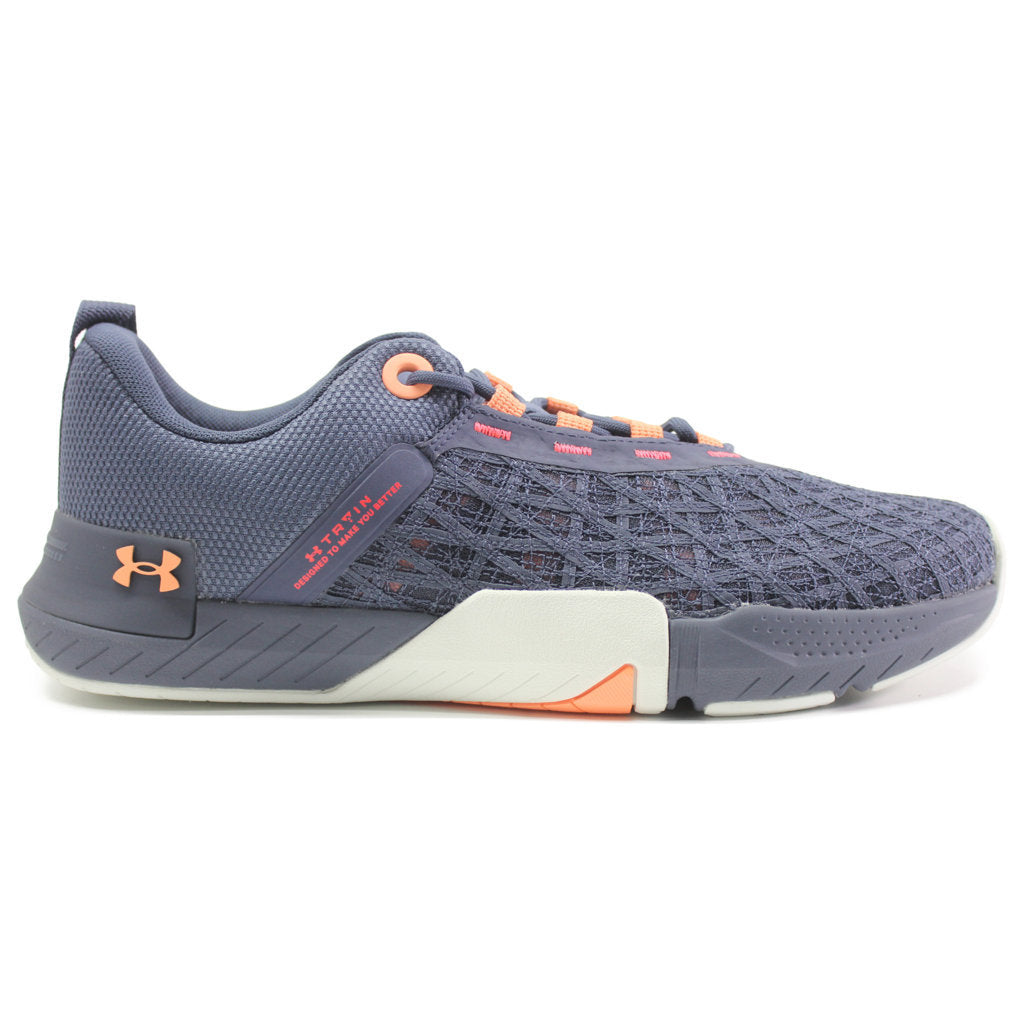 Under Armour TriBase Reign 5 Synthetic Textile Mens Trainers#color_grey orange