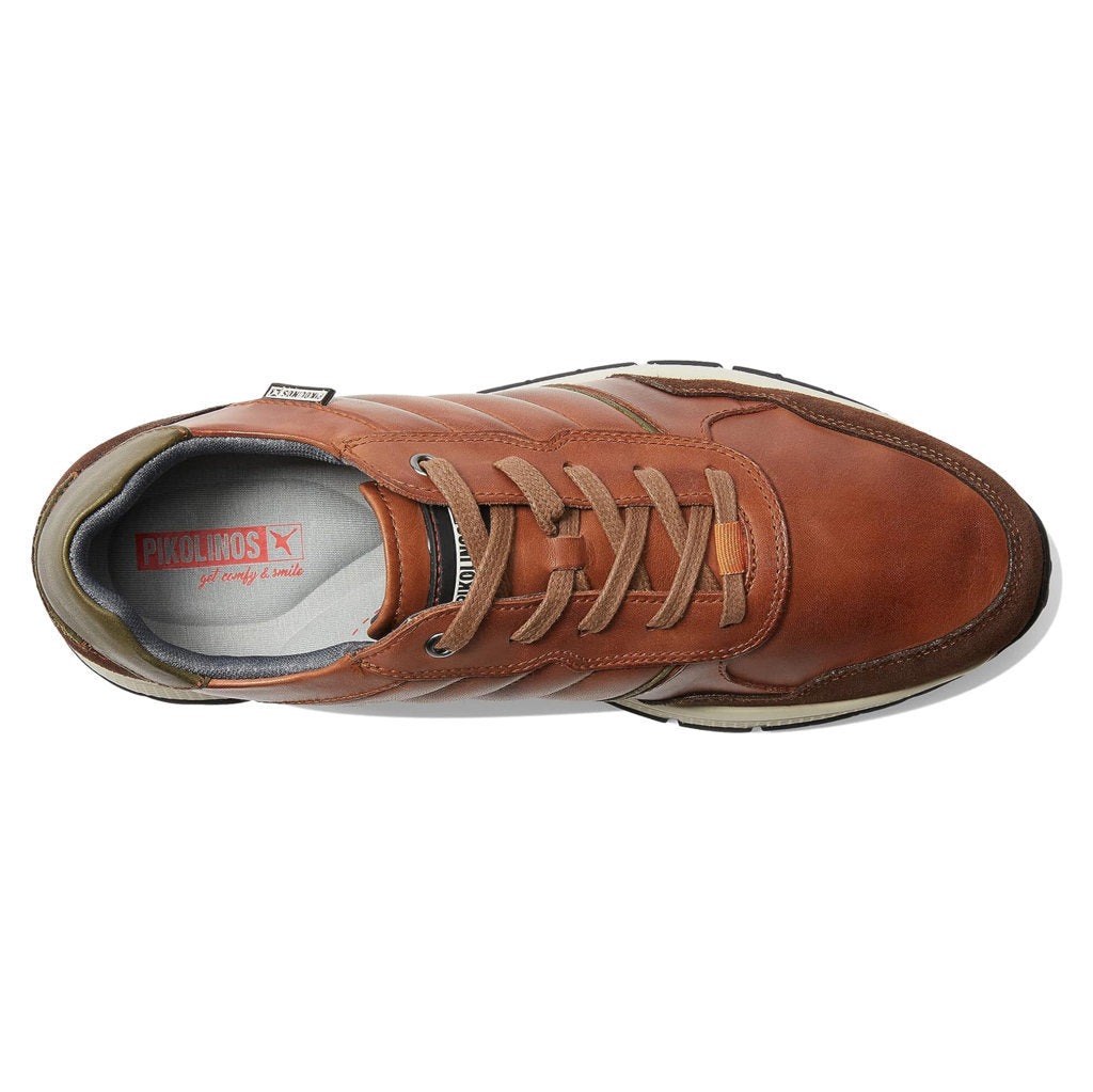 Pikolinos Ferrol M9U Leather Mens Trainers#color_cuero