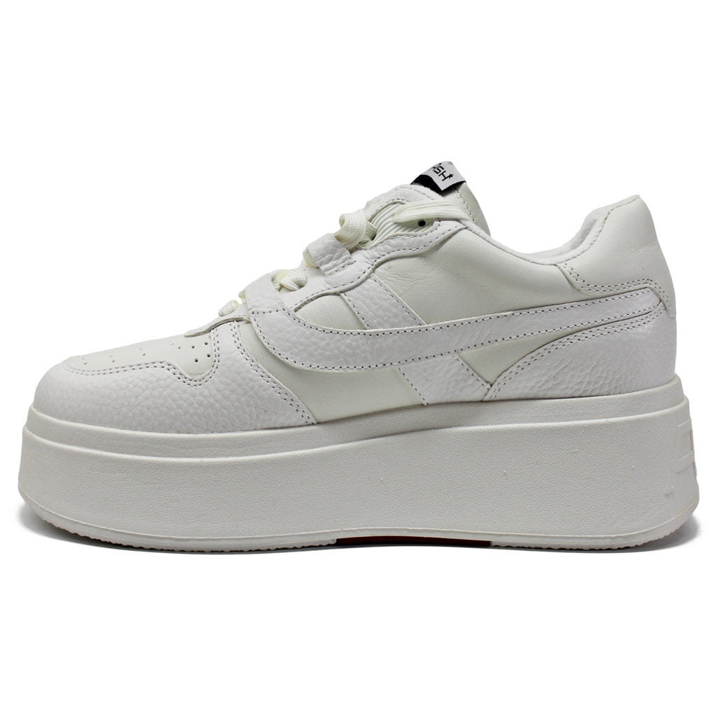 Ash Match Leather Womens Trainers#color_white white