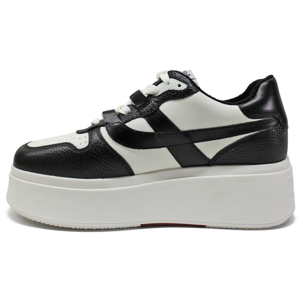 Ash Match Leather Womens Trainers#color_white black black