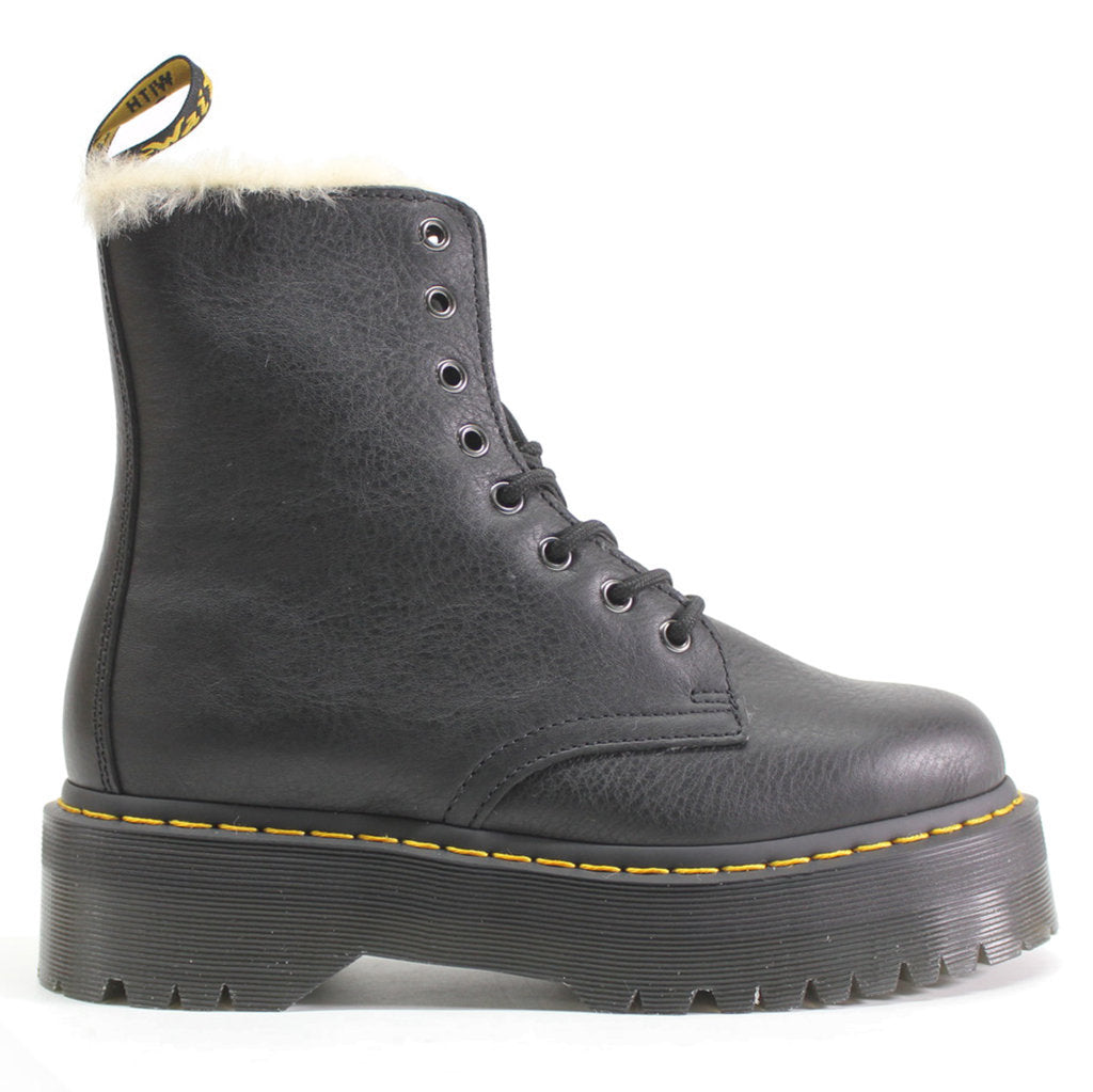 Dr. Martens Jadon FL Pisa Leather Unisex Boots#color_black