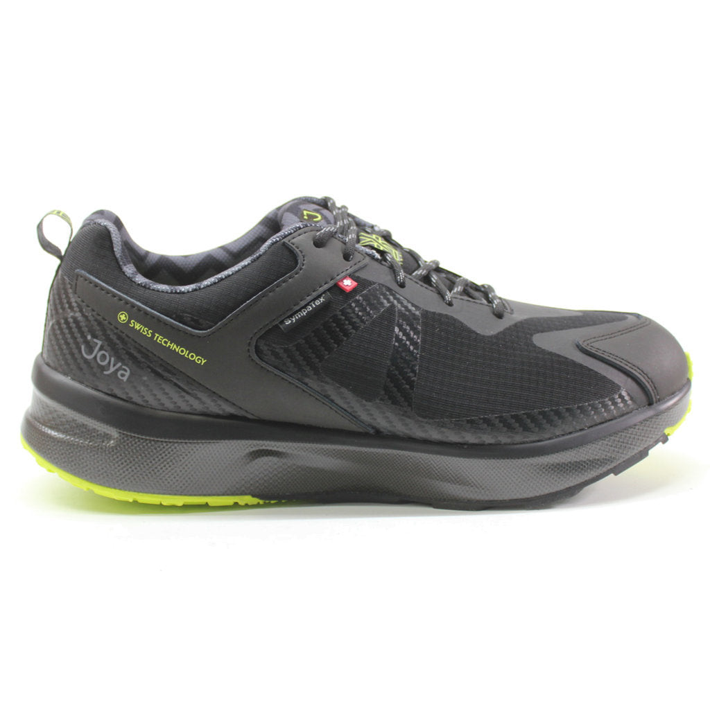 Joya Veloce STX Leather Textile Mens Trainers#color_black