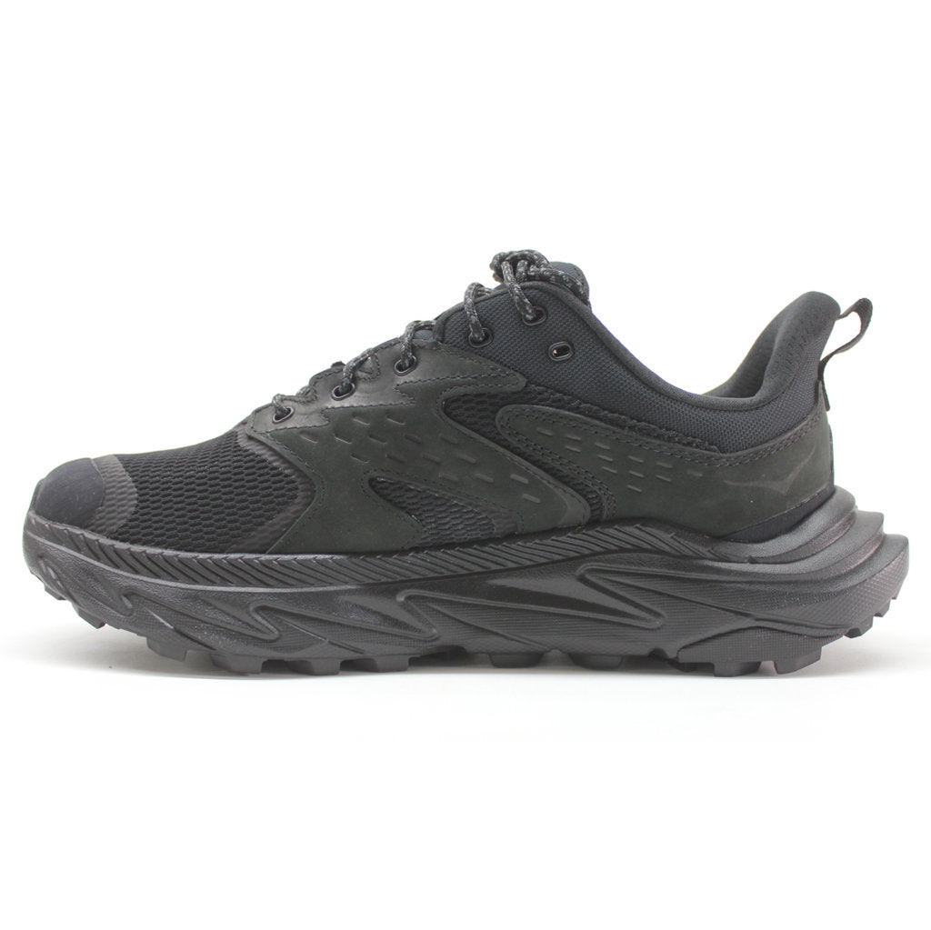 Hoka One One Anacapa 2 Low GTX Nubuck Textile Mens Trainers#color_black black