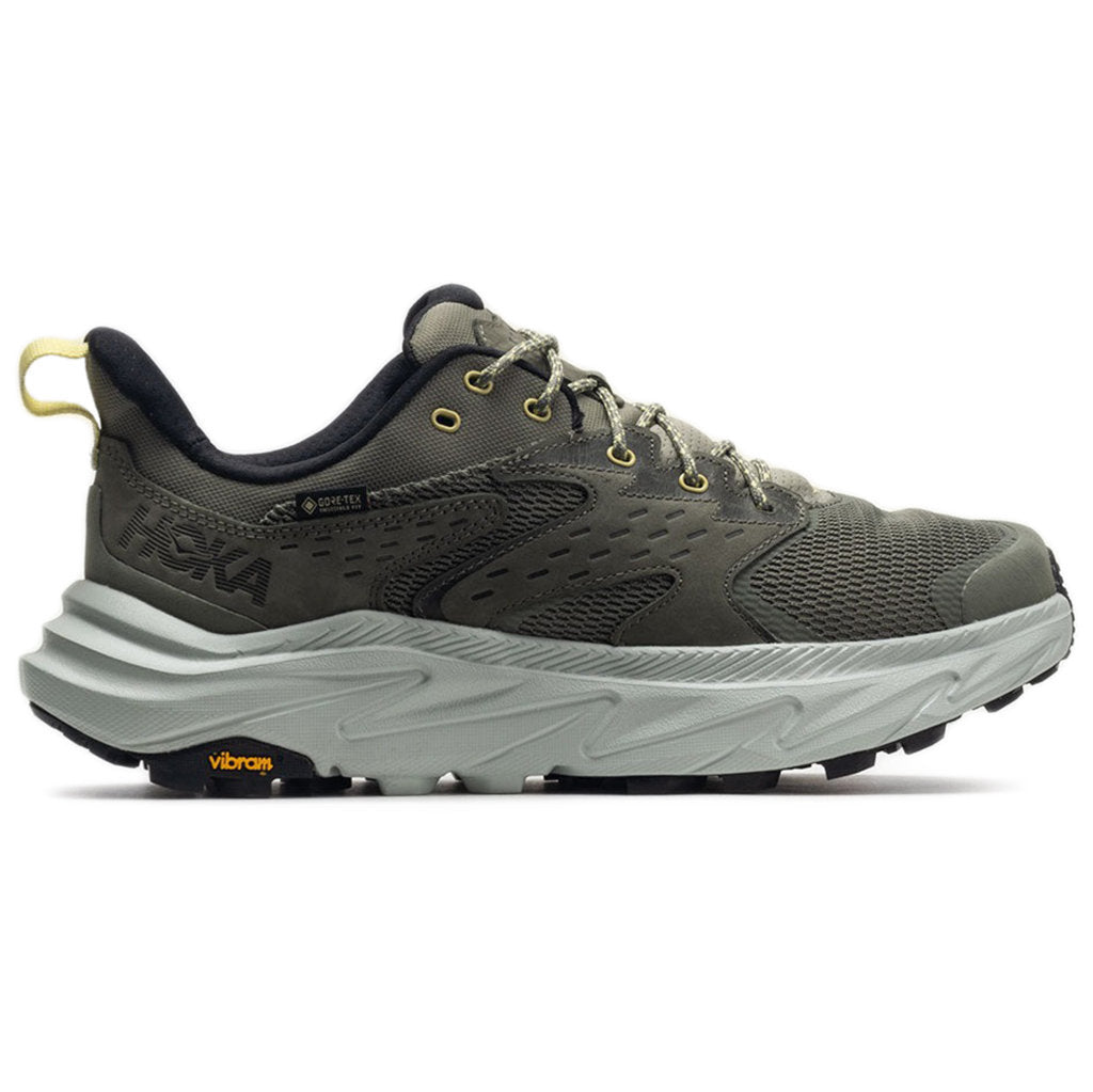 Hoka One One Anacapa 2 Low GTX Nubuck Textile Mens Trainers#color_olive haze mercury