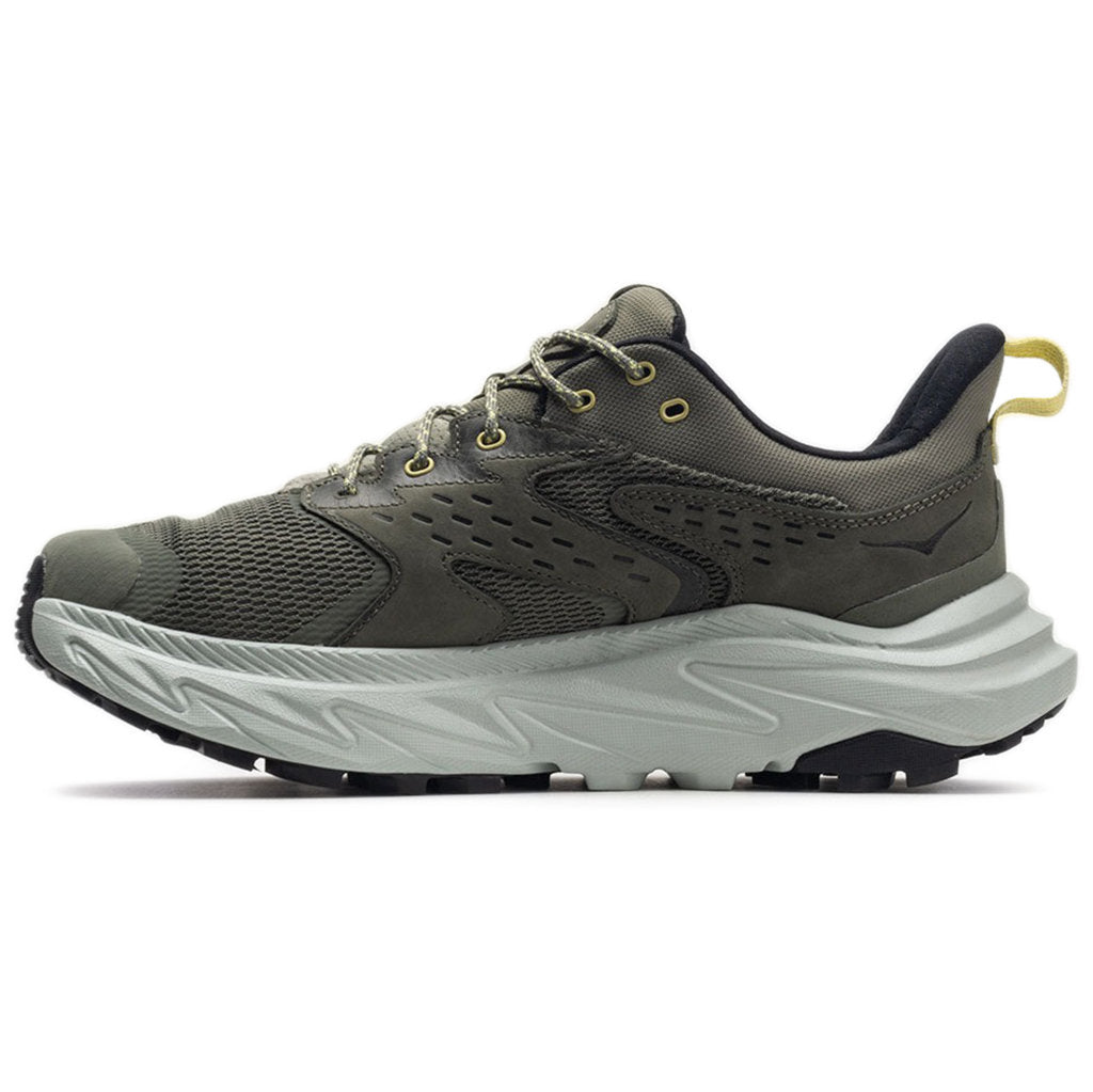 Hoka One One Anacapa 2 Low GTX Nubuck Textile Mens Trainers#color_olive haze mercury